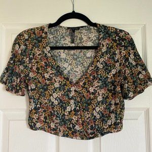 Dynamite Floral Cropped Tee
